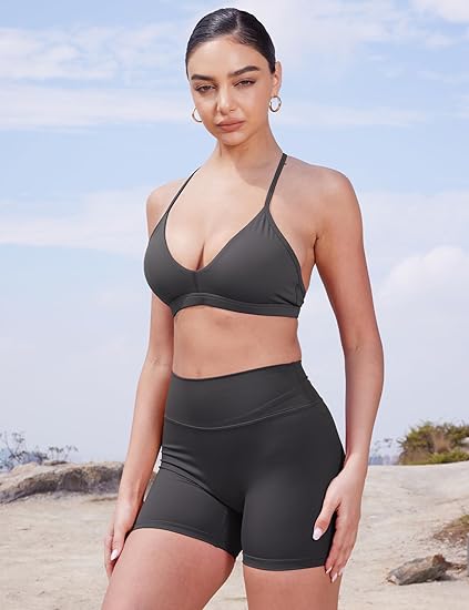 Women's Biker Shorts 3.6" /4.5" / 6" Workout Gym Shorts Craze High Waist Tummy Control Hidden Scrunch Running Yoga